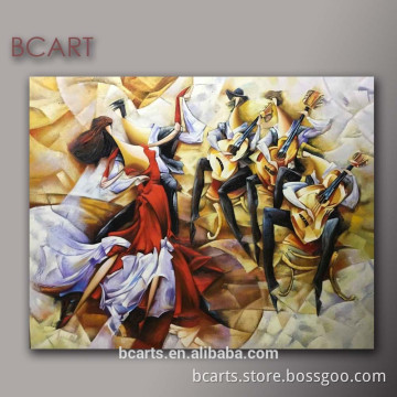 Popular wall decoration of handmade canvas painting , abstract figure oil painting